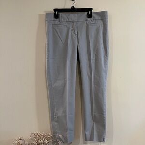Ann Taylor Slim Crop Pants Size 4 | Light Gray Work Trousers